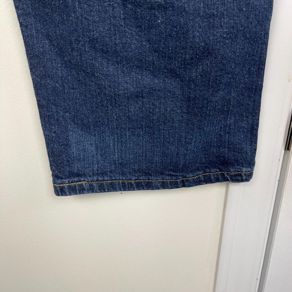 Levis 505‎ Regular Straight 40x30 Cotton Blend Medium Wash Denim Blue Jeans Zip - Picture 9 of 9